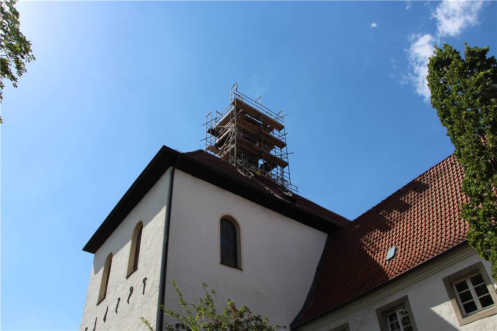 Klosterkirche in Werne schließt für mehrere Monate Im Jahre 2018 fanden Arbeiten am Turm der Klosterkirche statt.