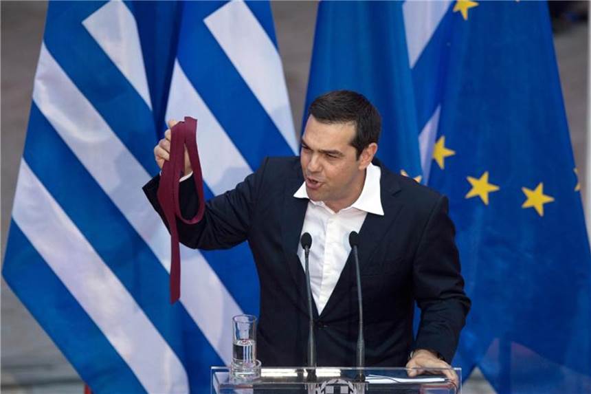 Happy End nach Drama-Jahren? Athen verlässt Rettungsschirm Im Januar 2015 gewann Alexis Tsipras die Wahlen und bildete zusammen mit einer kleinen rechtspopulistischen Partei die erste linksgeführte Regierung der Geschichte des modernen griechischen Staates. Foto: Petros Giannakouris/AP