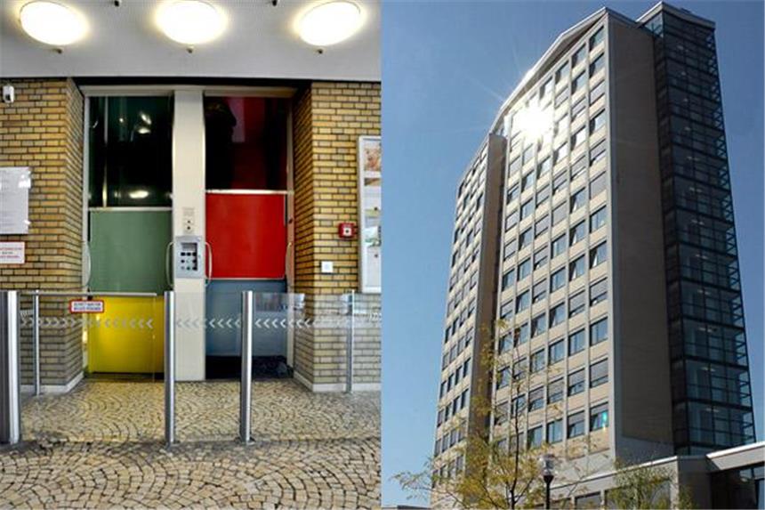 Paternoster im Lüner Rathaus: Darf bald jeder rein? Im Lüner Rathaus gibt es einen Paternoster. Der Zugang ist allerdings abgesperrt.