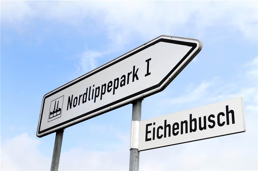 Online-Bewertungen für Arbeitgeber: So schneiden Unternehmen in Werne ab Ein Straßenschild mit der Aufschrift Nordlippepark.
