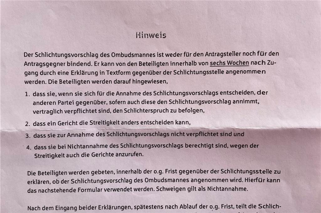 Kontogebühren: Ombudsmann gibt einem Ahauser Kunden recht Im Rahmen des Schlichtungsvorschlags des Ombudsmannes erhalten die Kundinnen und Kunden der Sparkasse in der Regel einen ausführlichen Hinweis dazu.