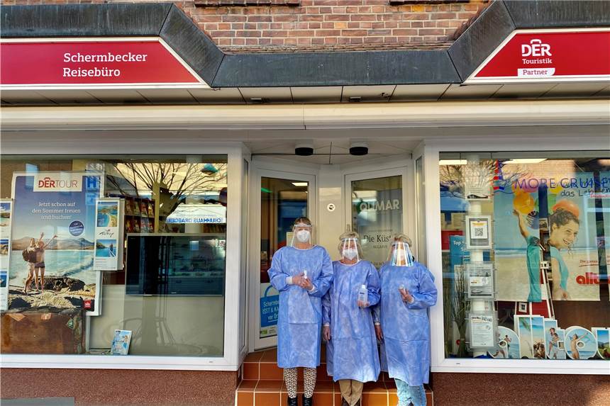 Neues Corona-Testzentrum auf der Mittelstraße Im Schermbecker Reisebüro werden ab jetzt auch Corona-Schnelltests angeboten.