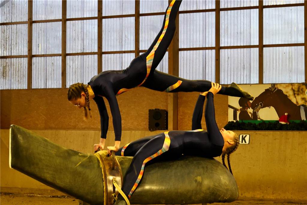 Im Schlitten und mit einem Engel kam der Nikolaus in die Reithalle. Die Vereinsjugend unterhielt mit einem Reitprogramm, es gab Weihnachtsgedichte und es wurde gesungen.