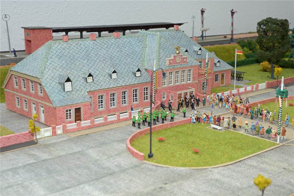 Ein Modell des Werner Bahnhofs, das im Stadtmuseum steht.