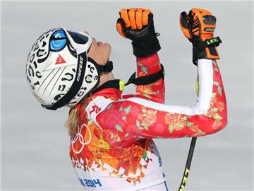 Im Super-G verpasst Maria Höfl-Riesch nur knapp die Goldmedaille. Foto: Antonio Bat