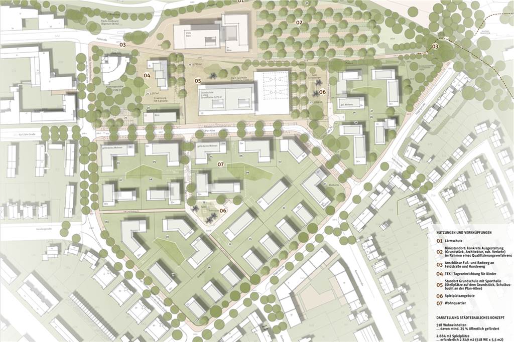 Deggingstraße: Neues Wohngebiet soll größer werden Im Zentrum des neuen Wohngebiets soll eine Grundschule gebaut werden.