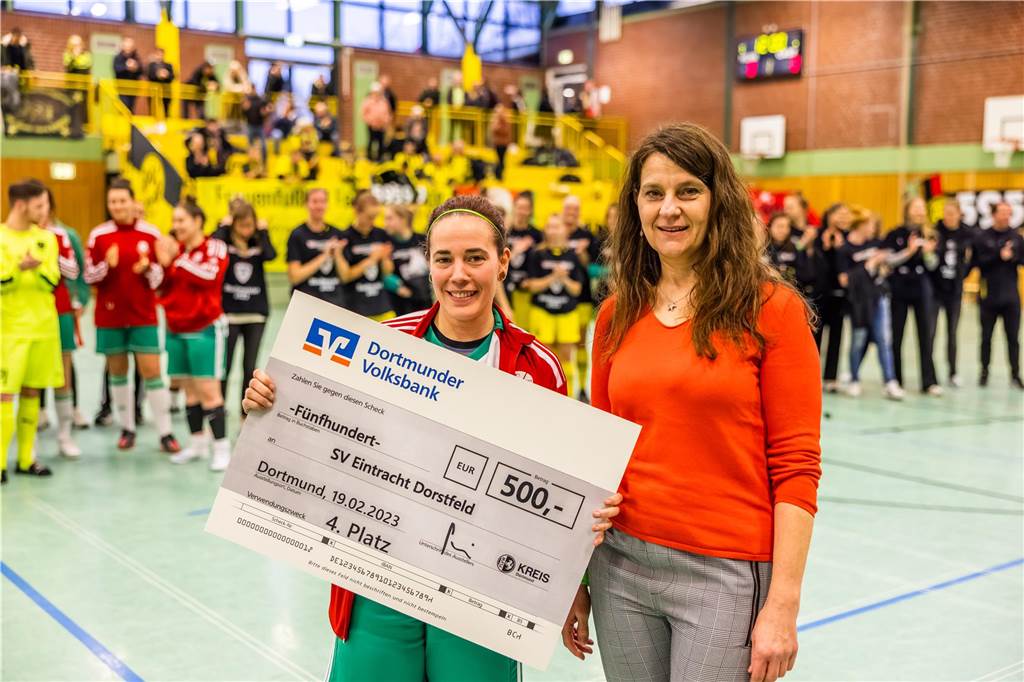 Impression vom Finaltag beim Dortmunder Hallenmasters der Frauen. Borussia Dortmund setzte sich im Finale gegen den TV Brechten durch und feierte den Sieg.