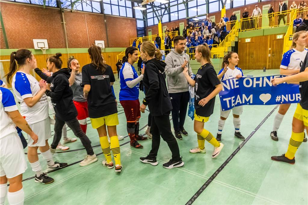 Impression vom Finaltag beim Dortmunder Hallenmasters der Frauen. Borussia Dortmund setzte sich im Finale gegen den TV Brechten durch und feierte den Sieg.