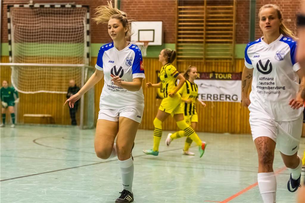 Impression vom Finaltag beim Dortmunder Hallenmasters der Frauen. Borussia Dortmund setzte sich im Finale gegen den TV Brechten durch und feierte den Sieg.