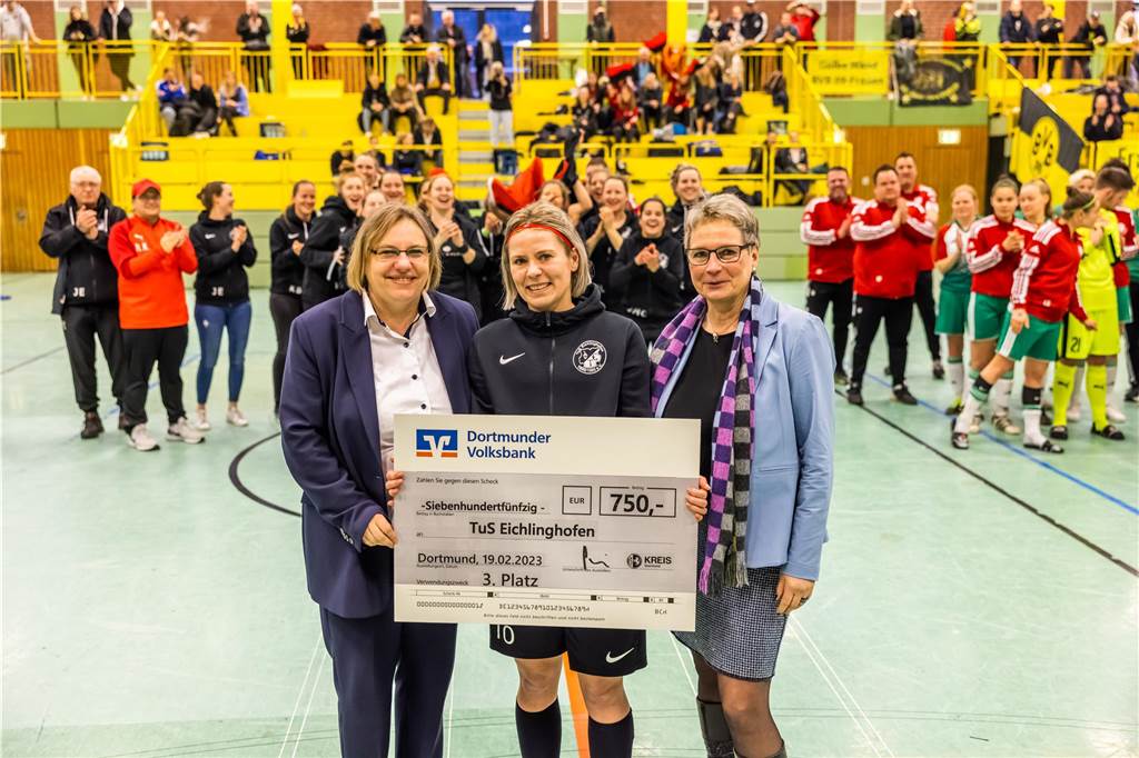 Impression vom Finaltag beim Dortmunder Hallenmasters der Frauen. Borussia Dortmund setzte sich im Finale gegen den TV Brechten durch und feierte den Sieg.