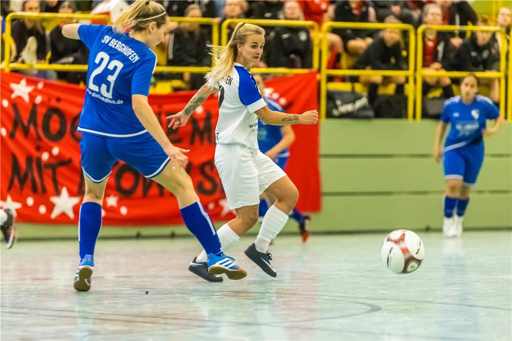 Impression vom Finaltag beim Dortmunder Hallenmasters der Frauen. Borussia Dortmund setzte sich im Finale gegen den TV Brechten durch und feierte den Sieg.