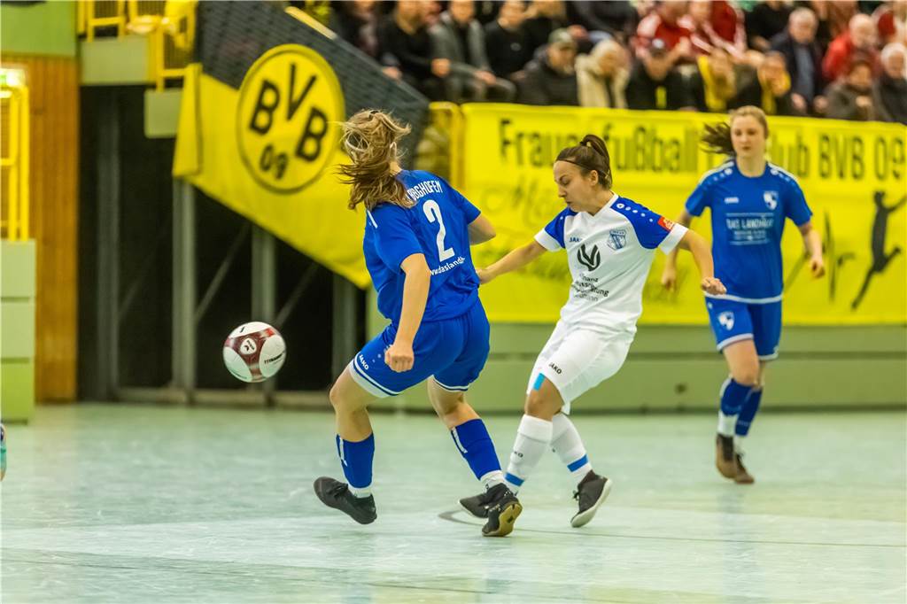 Impression vom Finaltag beim Dortmunder Hallenmasters der Frauen. Borussia Dortmund setzte sich im Finale gegen den TV Brechten durch und feierte den Sieg.