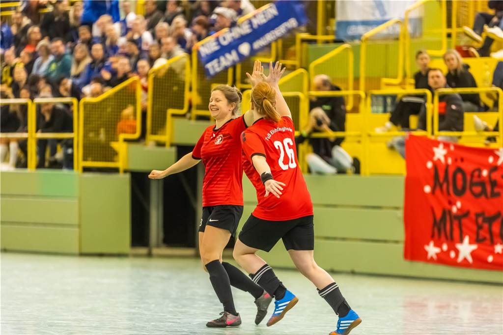 Impression vom Finaltag beim Dortmunder Hallenmasters der Frauen. Borussia Dortmund setzte sich im Finale gegen den TV Brechten durch und feierte den Sieg.