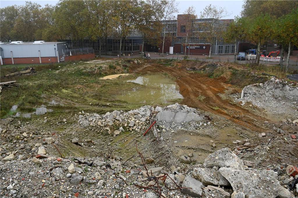 Impressionen vom Abriss der Ladenzeile Wulfener Markt in Dorsten