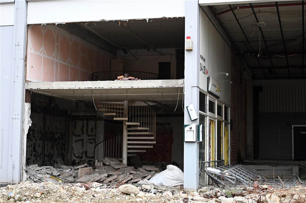 Impressionen vom Abriss der Ladenzeile Wulfener Markt in Dorsten