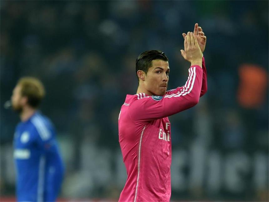 Weltfußballer zeigt es Kritikern In 58 Champions League-Spielen für Real Madrid traf Cristiano Ronaldo nun 58 Mal. Foto: Federico Gambarini