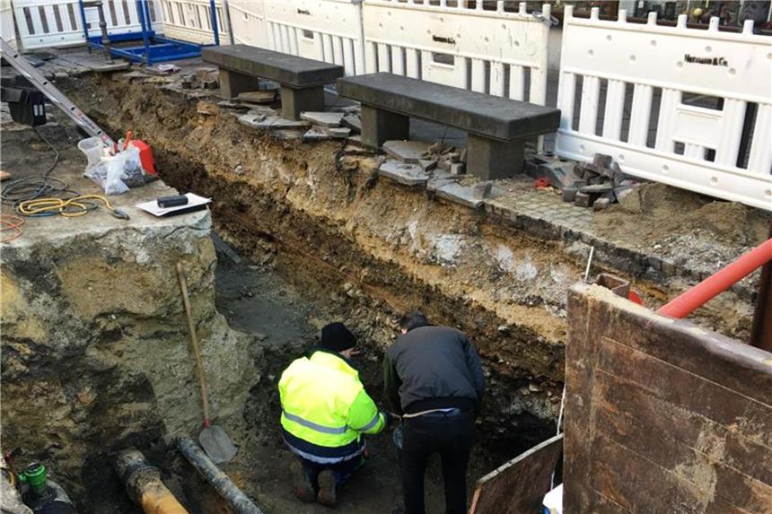 Große Römerstraße von Aachen nach Maastricht entdeckt In Aachen ist eine alte Römerstraße entdeckt worden. Foto: Stadt Aachen/Stefan Herrmann