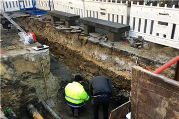 In Aachen ist eine alte Römerstraße entdeckt worden. Foto: Stadt Aachen/Stefan Herrmann