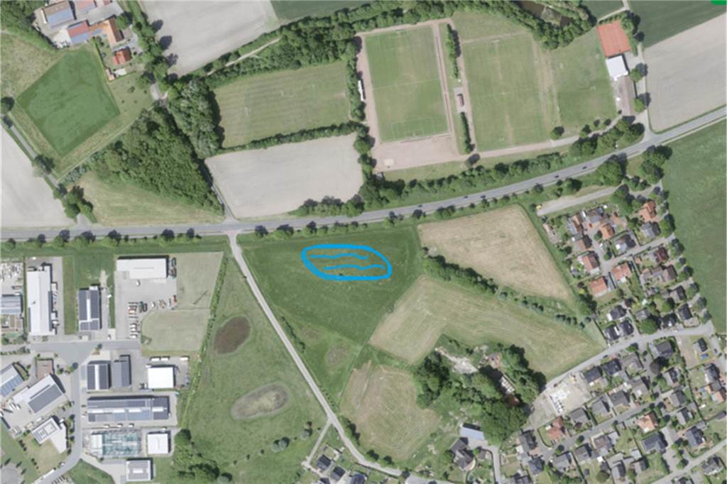 Stadt Ahaus baut Versickerungsbecken im Baugebiet Wüllen Nord 2 Plan Baugebiet