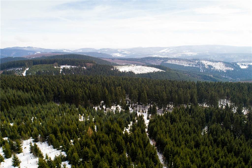 Frischluftkur ganz nah: 7 Wanderrouten durchs winterliche NRW verschneites sauerland von oben