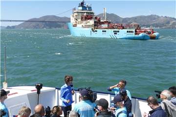 In der Bucht von San Francisco hat das Projekt „The Ocean Cleanup“ Kurs auf den größten Müllteppich der Welt genommen. Foto: Barbara Munker