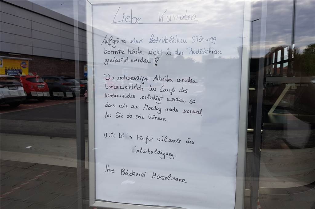 Hygieneprobleme in Zentrale: Keine Brötchen bei Hosselmann in Lünen und Selm In der Filiale in Bork war von einer "betrieblichen Störung" die Rede. Stattdessen gab es wohl hygienische Beanstandungen in der zentralen Produktion,