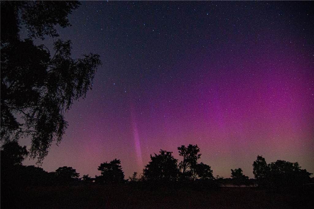 In der Nacht auf Dienstag konnte man die atemberaubende Kombination von Polarlichtern, Perseiden, der Milchstraße und Bodennebel in der Westruper Heide bestaunen. 