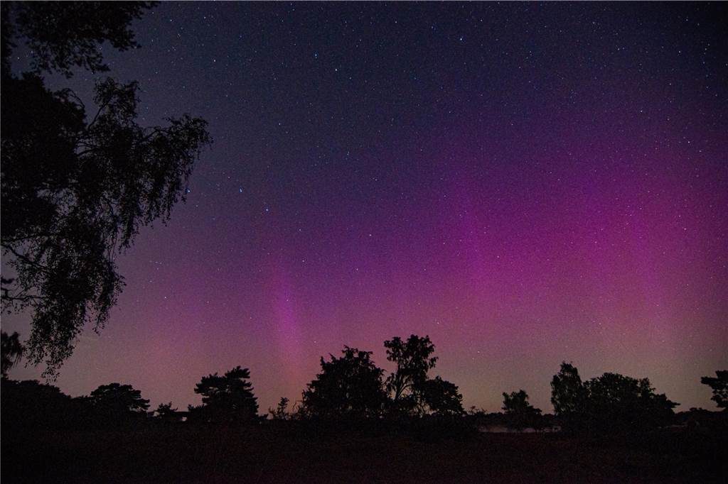 In der Nacht auf Dienstag konnte man die atemberaubende Kombination von Polarlichtern, Perseiden, der Milchstraße und Bodennebel in der Westruper Heide bestaunen. 