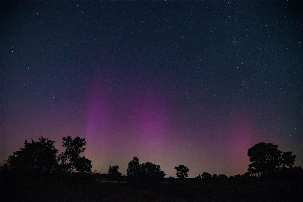 In der Nacht auf Dienstag konnte man die atemberaubende Kombination von Polarlichtern, Perseiden, der Milchstraße und Bodennebel in der Westruper Heide bestaunen. 