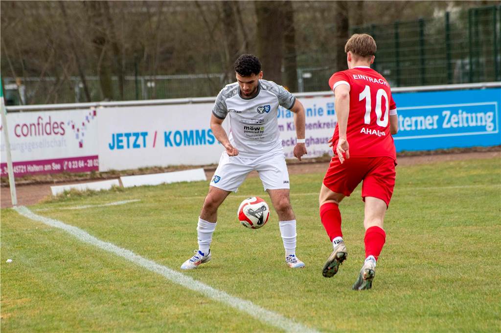 In der Schlussphase belohnte sich der TuS Haltern für ein gutes Spiel gegen den Tabellenzweiten: Dank eines späten Treffers holten die Seestädter drei Punkte gegen den SV Eintracht Ahaus, schlugen die Gäste aus dem Münsterland mit 1:0.