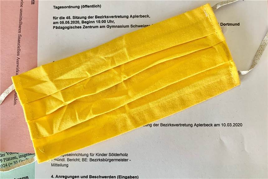 Maskenpflicht, Abstand und Namenslisten in Sitzung der BV Aplerbeck In der Sitzung der BV Aplerbeck am 5. Mai gilt Maskenpflicht.
