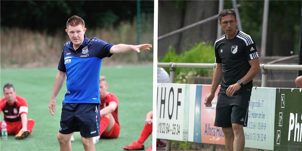 „Völliges Neuland“: Die Halterner Stimmen zur Bezirksliga-Einteilung In der Sommervorbereitung 2021 trafen sie bereits in einem Testspiel aufeinander, zukünftig spielen ihre Teams auch in der Liga gegeneinander: Flaesheims Michael Onnebrink (l.) und Lippramsdorfs Sven Kmetsch.