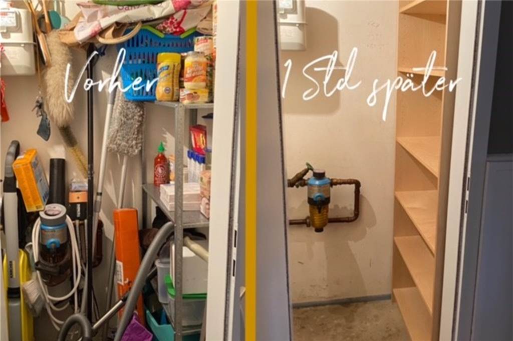 Sie ist Dortmunds Marie Kondo: Ordnungscoach hilft beim Ausmisten In diese Abstellkammer einer Kundin hat Jessica Baumann Ordnung gebracht.
