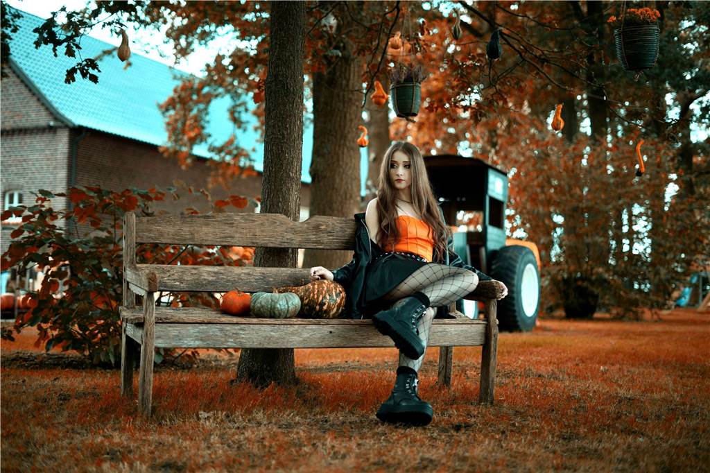 Landhof Hawig wird im Herbst zum Paradies für Cosplayer In diesem Jahr hat Sandra Preis "typische Influencer-Bilder" am Landhof Hawig von sich fotografieren lassen.