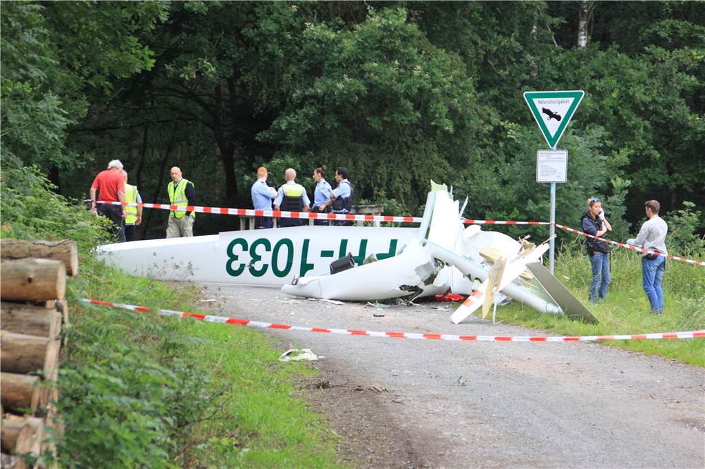 Die Piloten der in Sythen abgestürzten Segelflugzeuge kannten sich In diesem Segelflugzeug starb der 29 Jahre alte Pilot aus den Niederlanden.