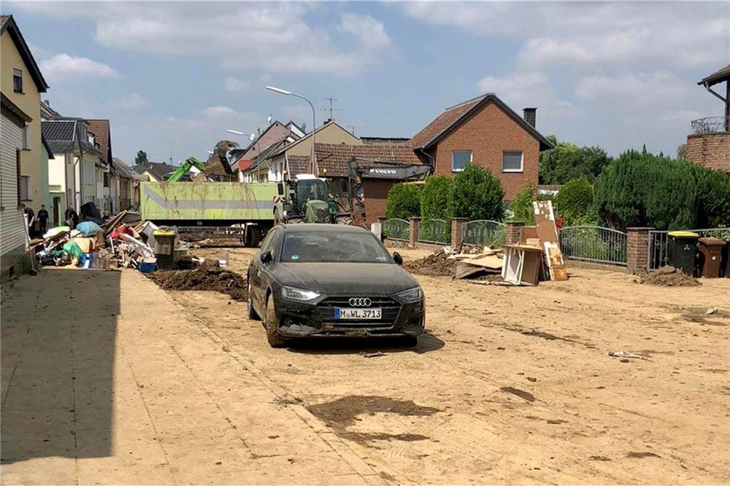 In dieser Straße lebte die Schwester von Thomas Hein - bis das Wasser kam.