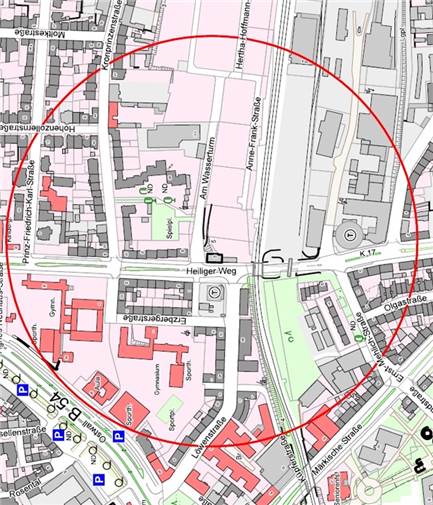 In einem Radius von 250 Metern um den Fundort müssen rund 1300 Anwohner evakuiert werden.