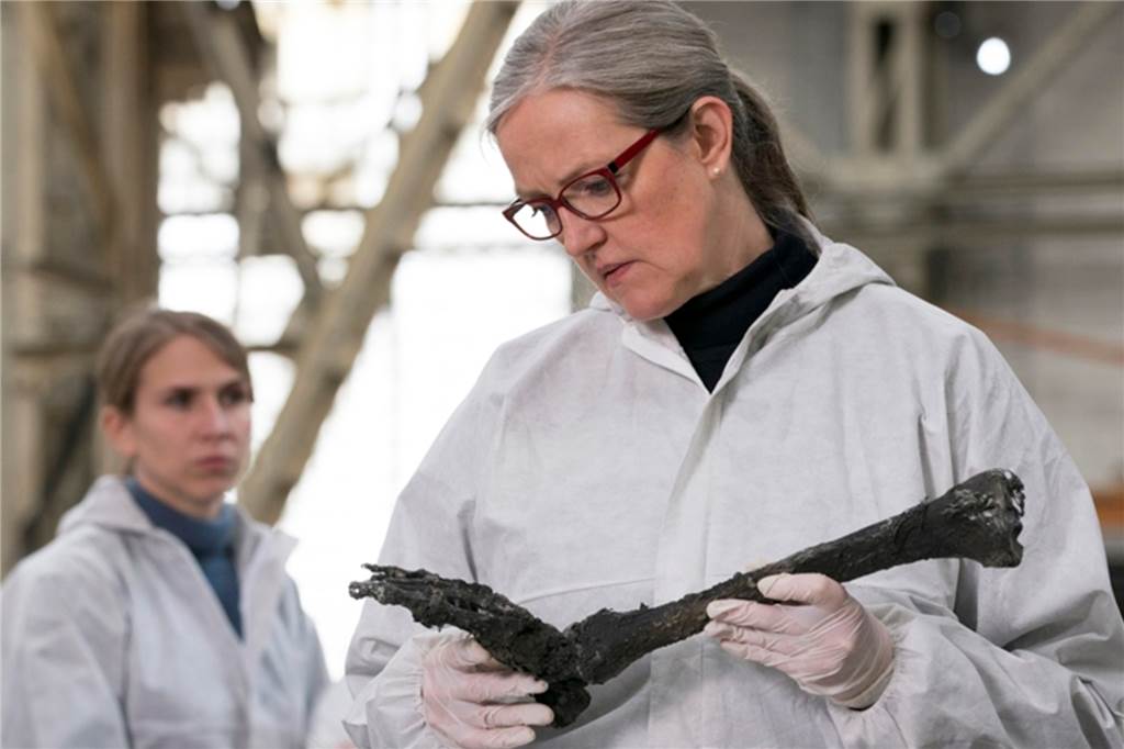 Ludger Burmann geht hart ins Gericht mit dem neuen Dortmunder Tatort In einer Industriehalle untersucht die Rechtsmedizinerin Greta Leitner (Sybille J. Schedwill) Menschenknochen.