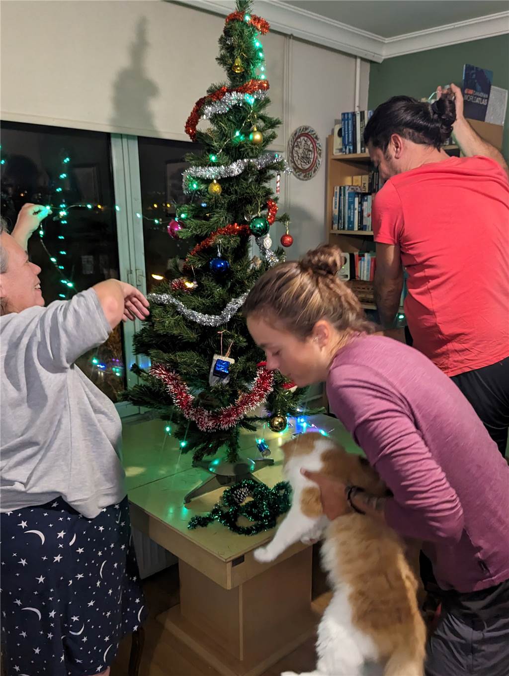 Was Marielle und Henning in neun Monaten Fahrrad-Reise gelernt haben In Istanbul schmücken die Radreisenden ihren Weihnachtsbaum.
