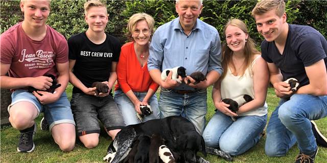 Trubel in Ahle: Familie Wensing, Hündin Rieke und ihre 18 Welpen (mit Video)
