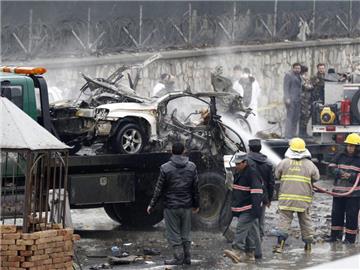 In Kabul hat sich ein Selbstmordattentäter in seinem Auto in die Luft gesprengt. Es war der vierte Anschlag in Kabul innerhalb weniger Wochen. Foto: Jawad Jalali