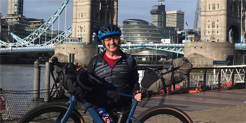 In London begann und endete die Reise von Wolfgang Kröger und seinem Fahrrad.