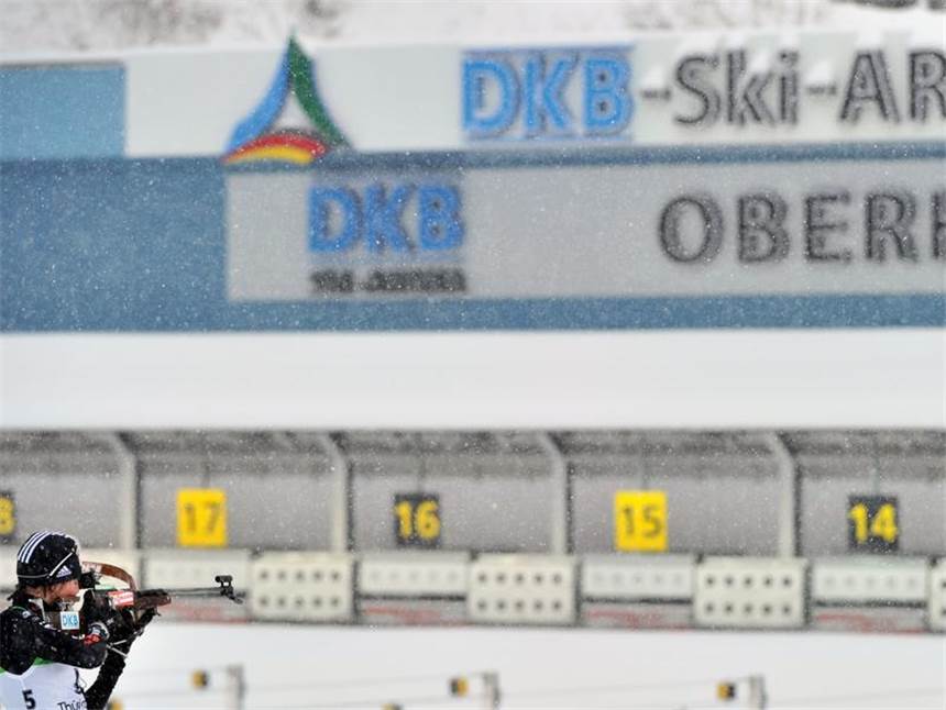 2014 nur drei Biathlon-Wettkampftage in Oberhof In Oberhof finden 2014 nur drei Wettkampftage statt. Foto: Hendrik Schmidt