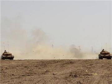 In Silopi, an der türkischen Grenze zum Irak, nehmen türkische und irakische Soldaten an einem Manöver teil. Foto: Pool Turkish Military