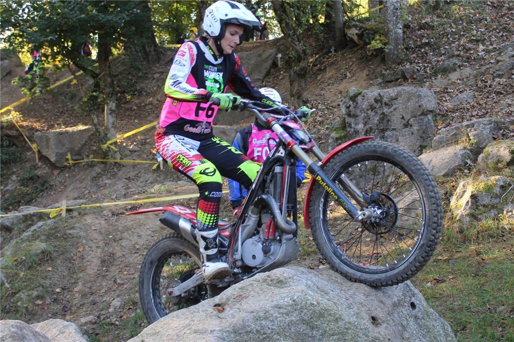 Ina Wilde, Motorrad-Trial-Europameisterin.