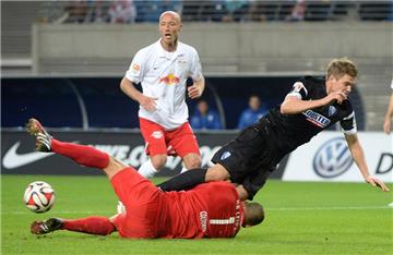 Ins Straucheln gerieten VfL-Stürmer Simon Terodde und seine Teamkollegen im Auswärtsspiel bei RB Leipzig.