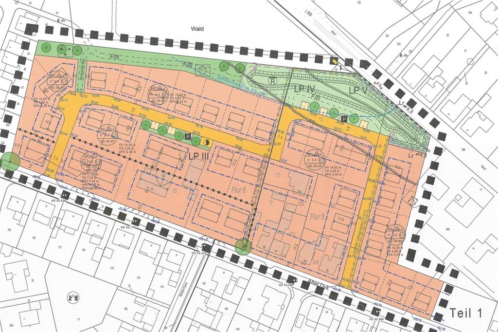 Stadt Stadtlohn vergibt 17 Bauplätze am Alten Dyk: Bewerbungsfrist läuft eine Übersicht über das Baugebiet am Alten Dyk