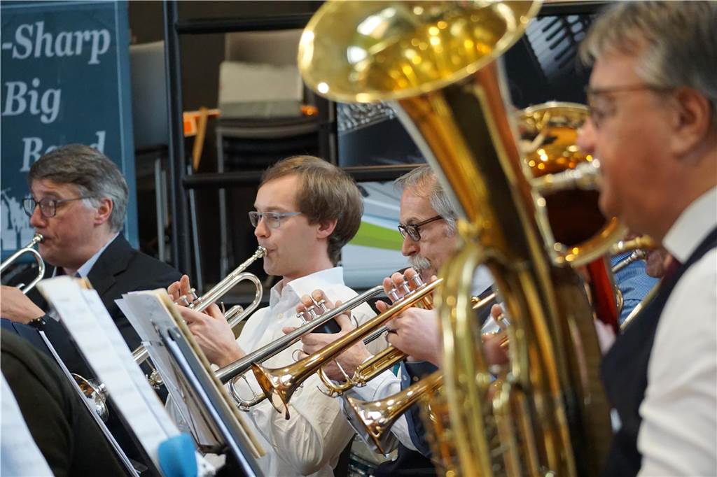 Insgesamt 70 Musiker unterhielten die Besucher in der Aula der Profilschule auf das Beste.