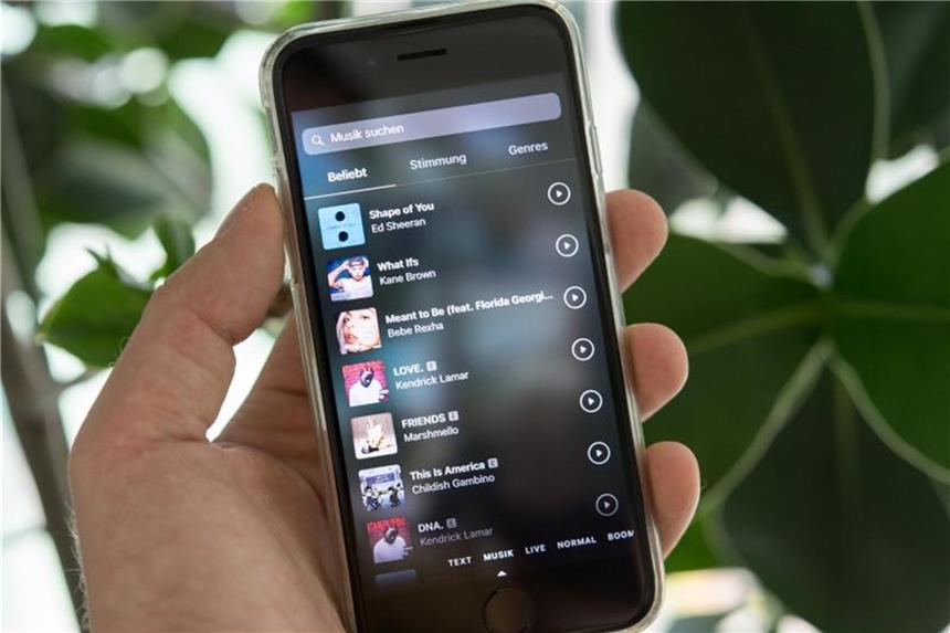 Instagram Stories erhalten Musik-Modus Instagram Stories können jetzt auch ganz legal mit Musik unterlegt werden. Foto: Robert Günther