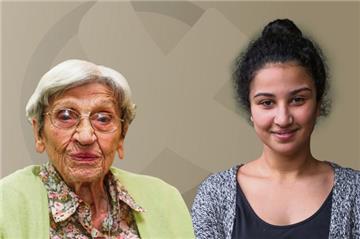 Irmgard Kimpel (94, l.) wählt zum 19. Mal - Rabiha Abuelkomboz (20) wählt zum ersten Mal.